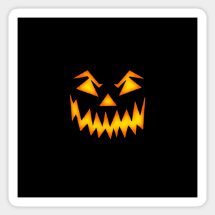 Halloween Pumpkin Scare Face Jack O Lantern- fun trendy graphic design of a scary pumpkin face available on many products Sticker